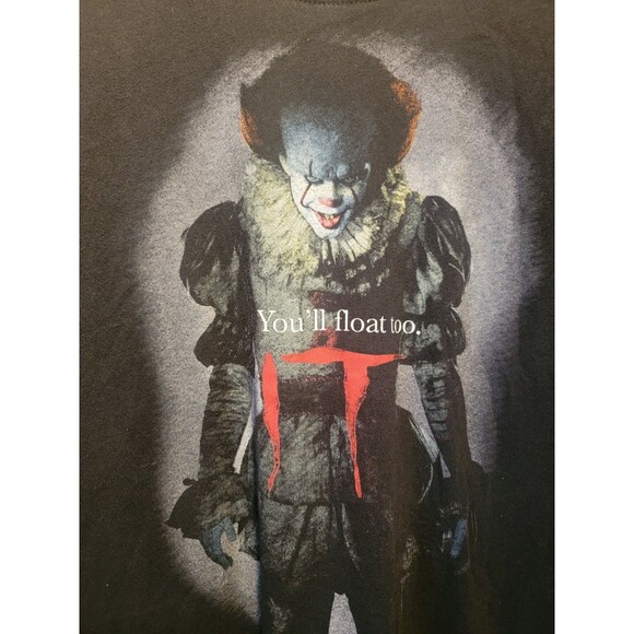 IT Movie Graphic T Shirt You’ll Float Too Pennywise Clown Horror Official Men Xl - Picture 2 of 5